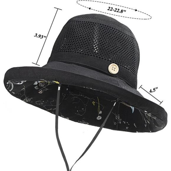 Women\'s Summer Mesh Sun Hat UV Protection Wide Brim Packable Beach Bucket Hat main image 6